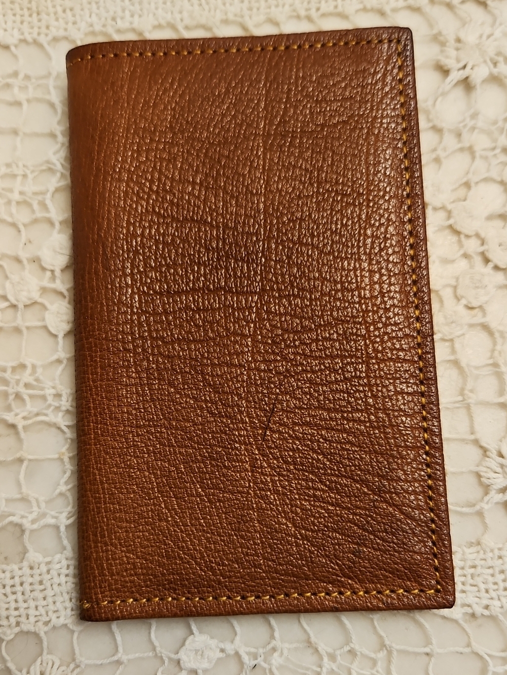 ROLFS GOLDEN "O" CIRCLE Buffalo Leather Business Card/ID Bifold VTG/EUC/UNISEX